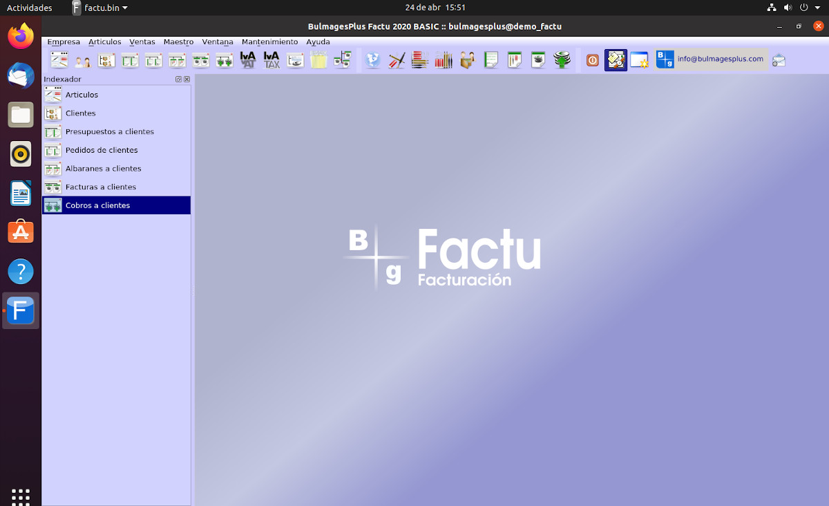 Instalación de BulmagesPlus Factu en Ubuntu 20.04 LTS